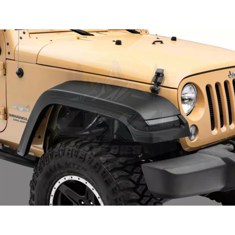 Front Engine Hood Bra Protector Cover For Jeep Wrangler JK JKU 2007-2017 – Black Flag Design